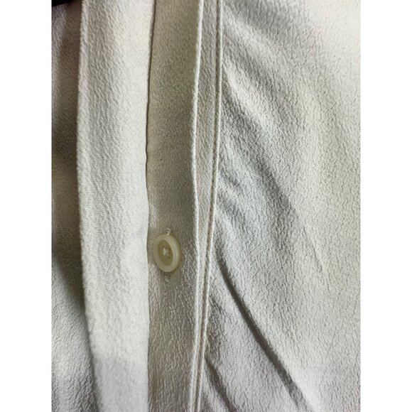 Simply Vera Wang womens XLARGE Cream Rayon Blouse Black & Silver Embroidery - Picture 5 of 11